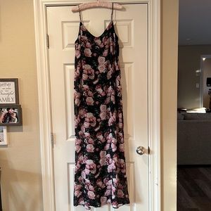Show Me Your MuMu Black and Pink Floral Maxi Dress